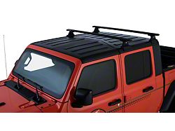 Rhino-Rack Vortex 2-Bar Backbone Roof Rack with RTL600 Legs; Black (20-25 Jeep Gladiator JT w/ Hard Top)