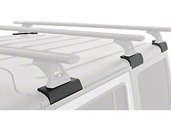 Rhino-Rack Vortex RLT600 BackBone 3-Bar Roof Rack; Black (07-18 Jeep Wrangler JK 4-Door w/ Hard Top)