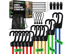 Rhino USA Bungee Cord Set; 28-Piece