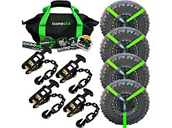 Rhino USA Car Tie-Down Lasso Strap Kit with J-Hooks; Green