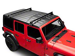 Rhino-Rack Heavy Duty RL110 2 Bar Roof Rack; Black (18-25 Jeep Wrangler JL 4-Door)