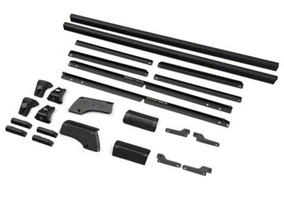 Rhino-Rack Heavy Duty RLT600 2-Bar Backbone Roof Rack; Black (07-18 Jeep Wrangler JK 2-Door)