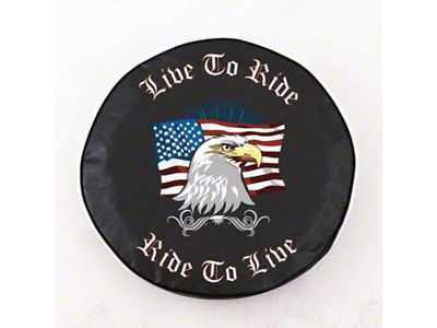 Ride to Live, Live to Ride Spare Tire Cover (66-18 Jeep CJ5, CJ7, Wrangler YJ, TJ & JK)