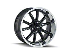 Ridler 650 Matte Black with Polished Lip Wheel; 17x7; 0mm Offset (84-01 Jeep Cherokee XJ)