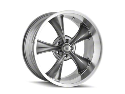 Ridler 695 Gloss Grey Machined Wheel; 18x9.5; 6mm Offset (20-25 Jeep Gladiator JT)