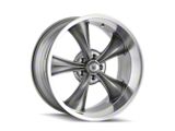 Ridler 695 Gloss Grey Machined Wheel; 18x9.5; 6mm Offset (18-26 Jeep Wrangler JL)