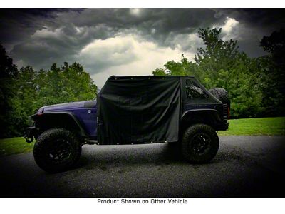 Four Door Rain Curtains; Black (20-25 Jeep Gladiator JT)