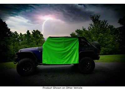 Four Door Rain Curtains; Lime Green (20-25 Jeep Gladiator JT)
