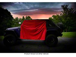Four Door Rain Curtains; Red (20-26 Jeep Gladiator JT)