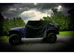 Four Door Rain Curtains; Black (07-25 Jeep Wrangler JK & JL 4-Door)