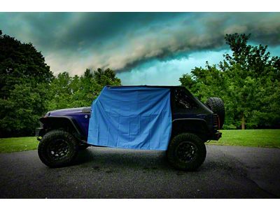 Four Door Rain Curtains; LT Blue (07-25 Jeep Wrangler JK & JL 4-Door)