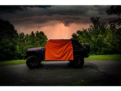 Four Door Rain Curtains; Orange (07-25 Jeep Wrangler JK & JL 4-Door)