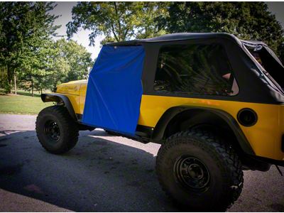 Two Door Rain Curtains; Royal Blue (87-06 Jeep Wrangler YJ & TJ; 07-25 Jeep Wrangler JL 2-Door)