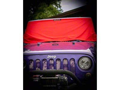 Winter Windshield Cover; Red (Universal; Some Adaptation May Be Required)
