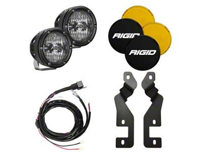Rigid Industries 4-Inch 360-Series LED Pod Lights with A-Pillar Light Mount Brackets (21-25 Bronco Sport)