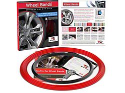 RimPro-Tec 13 to 22-Inch Wheel Bands Kit with Black Insert; Red (Universal; Some Adaptation May Be Required)