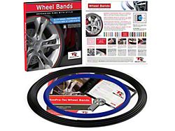 RimPro-Tec 13 to 22-Inch Wheel Bands Kit with Blue Insert; Black (Universal; Some Adaptation May Be Required)