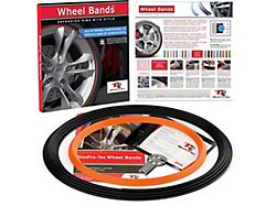 RimPro-Tec 13 to 22-Inch Wheel Bands Kit with Orange Insert; Black (Universal; Some Adaptation May Be Required)