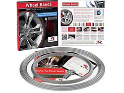 RimPro-Tec 13 to 22-Inch Wheel Bands Kit with Silver Insert; Silver (Universal; Some Adaptation May Be Required)