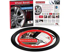 RimPro-Tec 13 to 22-Inch Wheel Bands Kit with Black Insert; Black (Universal; Some Adaptation May Be Required)