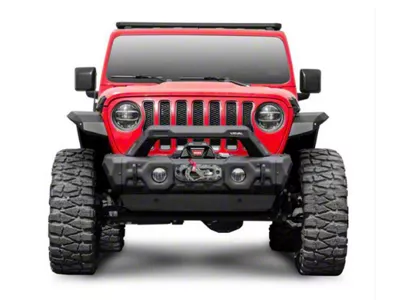 RIVAL 4x4 Gen2 Stubby Stamped Steel Front Bumper with Winch Mount (18-25 Jeep Wrangler JL)