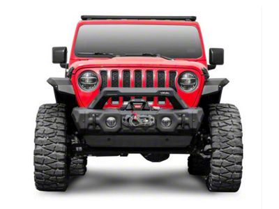 RIVAL 4x4 Gen2 Stubby Stamped Steel Front Bumper with Winch Mount (07-18 Jeep Wrangler JK)