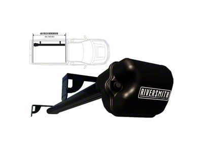 Riversmith 2-Banger ShortCut River Quiver with Truck Bed Mount; Black (05-25 Frontier)
