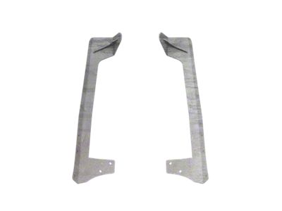 Road Armor Defender 50-Inch LED Light Bar A-Pillar Mounting Brackets; Raw Steel (07-18 Jeep Wrangler JK)