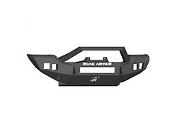 Road Armor Stealth Full Width Winch Front Bumper with Sheetmetal Bar Guard; Textured Black (20-25 Jeep Gladiator JT, Excluding Launch Edition, Mojave & Rubicon)