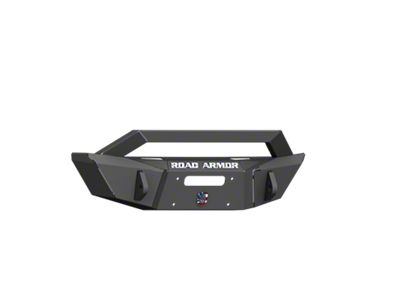 Road Armor Stealth Winch Competition Cut Front Bumper with Sheetmetal Bar Guard; Textured Black (07-18 Jeep Wrangler JK)