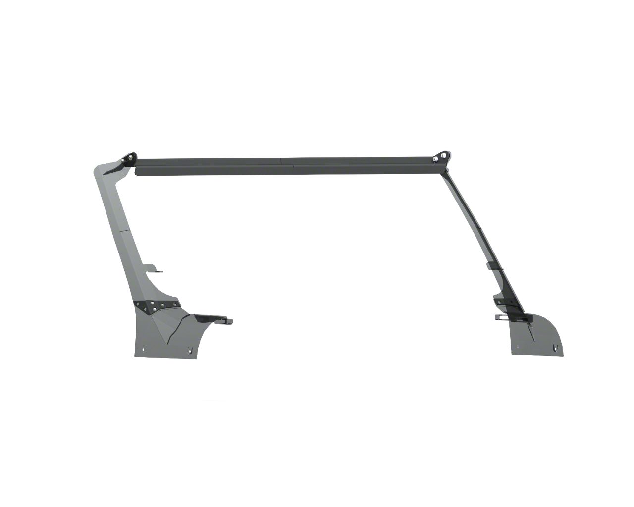Road Armor Stealth A-Pillar 50-Inch Light Arch Bracket; Textured Black (18-25 Jeep Wrangler JL, Excluding 4xe)