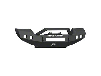 Road Armor Stealth Full Width Winch Front Bumper with Sheetmetal Bar Guard; Textured Black (18-25 Jeep Wrangler JL Rubicon)