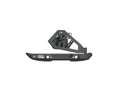 Road Armor Stealth Mid-Width Rear Bumper with Tire Carrier Assembly; Textured Black (18-25 Jeep Wrangler JL)