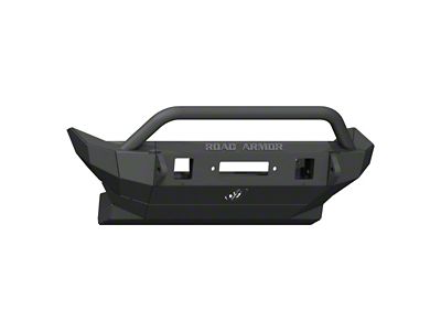 Road Armor Stealth Winch Mid-Width Front Bumper with Pre-Runner Guard; Textured Black (18-25 Jeep Wrangler JL)