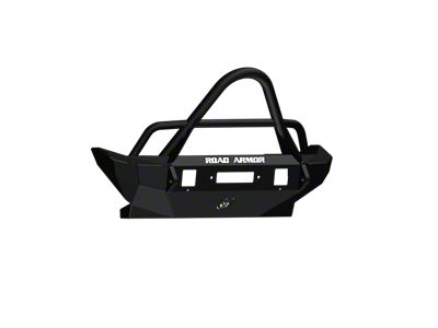 Road Armor Stealth Winch Mid-Width Front Bumper with Stinger Guard; Textured Black (07-18 Jeep Wrangler JK)