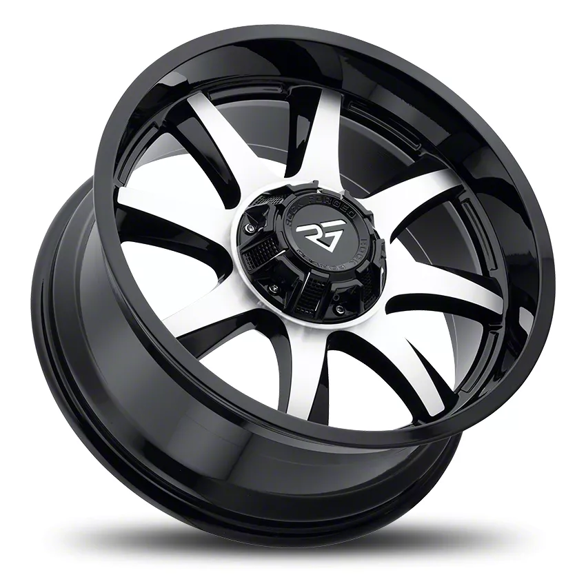 Rock Forged Toyota 4-Runner FF77 Black Machined 6-Lug Wheel; 20x10
