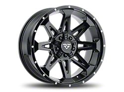 Rock Forged FF88 Gloss Black Wheel; 20x10; -19mm Offset (07-18 Jeep Wrangler JK)