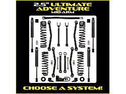 Rock Krawler 2.50-Inch Ultimate Adventure Mid-Arm Suspension Lift Kit (07-18 Jeep Wrangler JK 2-Door)