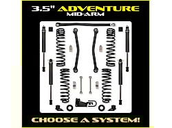 Rock Krawler 3.50-Inch Adventure Mid-Arm Suspension Lift Kit (07-18 Jeep Wrangler JK 2-Door)