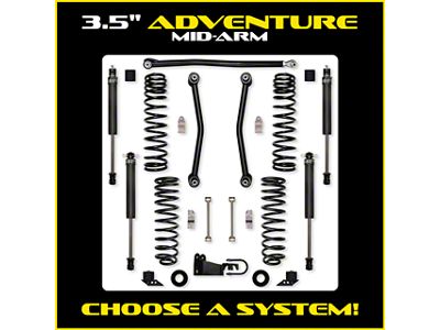 Rock Krawler 3.50-Inch Adventure Mid-Arm Suspension Lift Kit (07-18 Jeep Wrangler JK 4-Door)