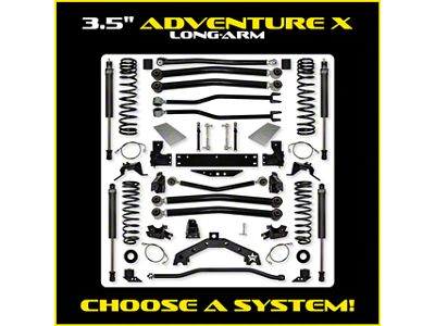 Rock Krawler 3.50-Inch Adventure X Long-Arm Suspension Lift Kit (07-18 Jeep Wrangler JK 4-Door)
