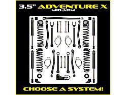 Rock Krawler 3.50-Inch Adventure X Mid-Arm Suspension Lift Kit (07-18 Jeep Wrangler JK 4-Door)