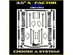 Rock Krawler 3.50-Inch X-Factor PRO Suspension Lift Kit (07-18 Jeep Wrangler JK 2-Door)