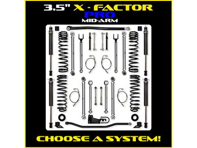 Rock Krawler 3.50-Inch X-Factor PRO Suspension Lift Kit (07-18 Jeep Wrangler JK 2-Door)