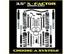 Rock Krawler 3.50-Inch X-Factor Short Arm Suspension Lift Kit with Shocks (97-06 Jeep Wrangler TJ, Excluding Unlimited)