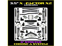 Rock Krawler 3.50-Inch X-Factor X2 6-Inch Stretch Long-Arm Suspension Lift Kit (07-18 Jeep Wrangler JK 2-Door)