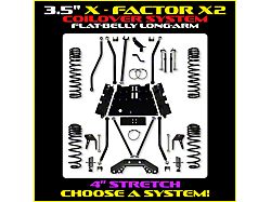 Rock Krawler 3.50-Inch X-Factor X2 Flat Belly 4-Inch Stretch Long Arm Suspension Lift Kit (04-06 Jeep Wrangler TJ Unlimited)