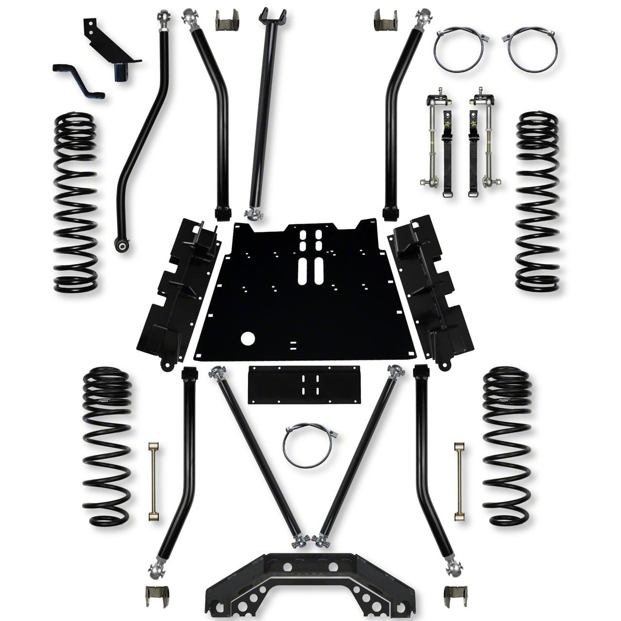3.5 Inch X-Factor X2 Flat-Belly 5 Inch Stretch Coilover Long-Arm Suspension System For Jeep Wrangler TJ Rock Krawler