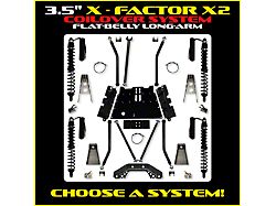 Rock Krawler 3.50-Inch X-Factor X2 Flat Belly Trail Runner Stage 1 Long Arm Suspension Lift Kit with Coil-Overs (04-06 Jeep Wrangler TJ Unlimited)
