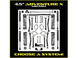 Rock Krawler 4.50-Inch Adventure X Mid-Arm Suspension Lift Kit (07-18 Jeep Wrangler JK 4-Door)